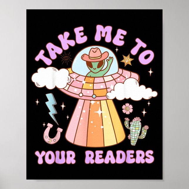 Poster Leve aos Leitores Professor Alien Halloween Alfabe (Frente)