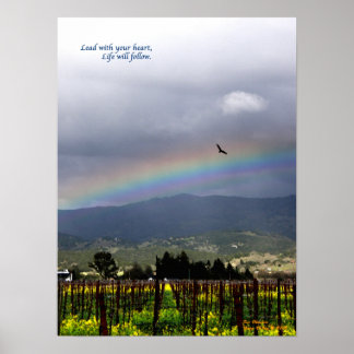 Pôster Leve com seu coração. A vida seguirá