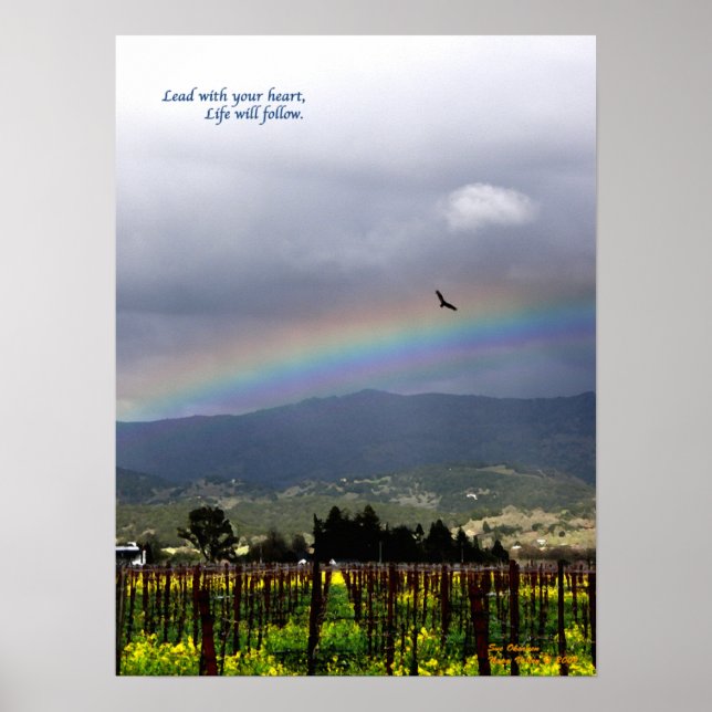 Pôster Leve com seu coração. A vida seguirá (Frente)