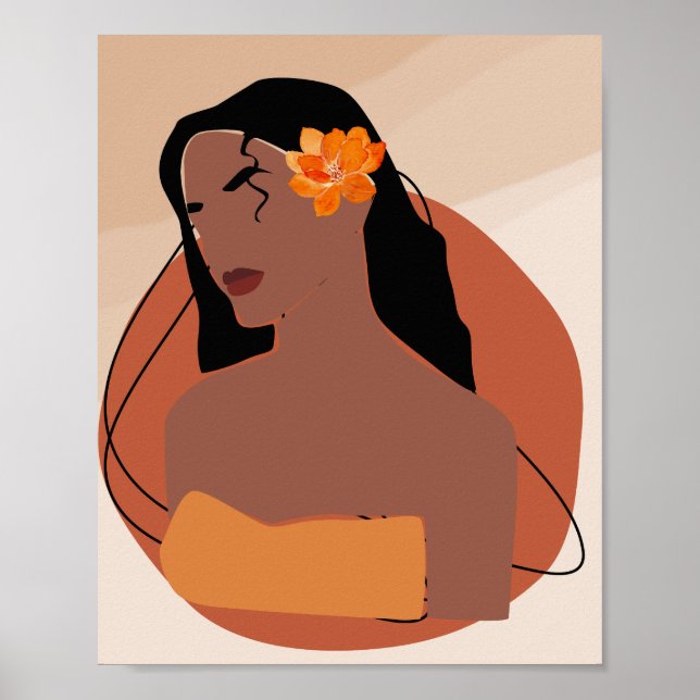 Poster Leve-me ao Havaí, mulher sem rosto Boho (Frente)