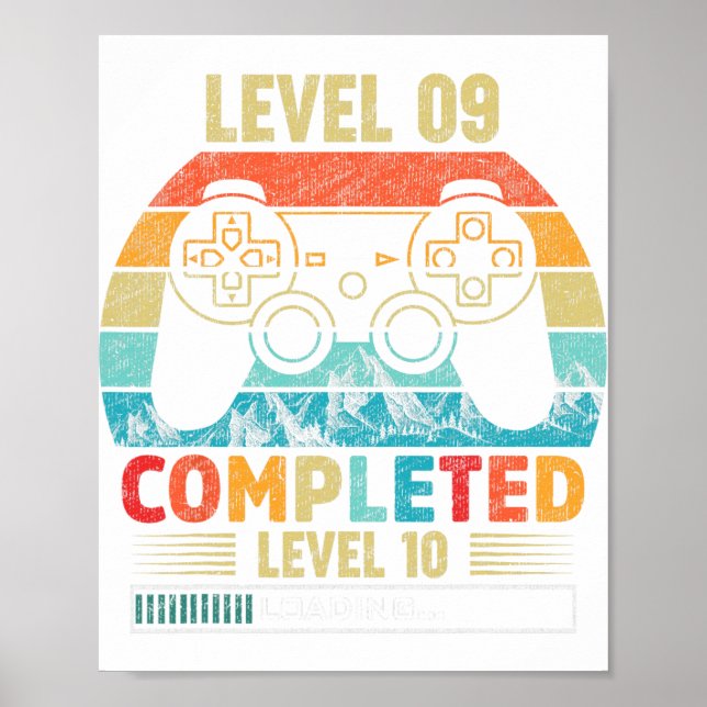 Poster Level 9 Completed Level 10 Loading 9th Birthday Vi (Frente)
