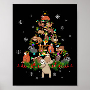 Poster Leves Árvore de Natal Luz Diversão Lúteras Xmas Pr
