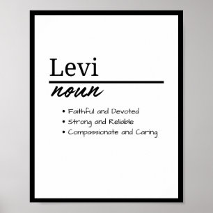Poster Levi, Definição de Nome Personalizado de Menino