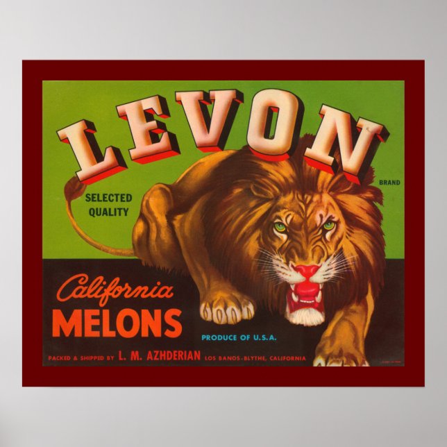 Pôster Levon California Melons (Frente)