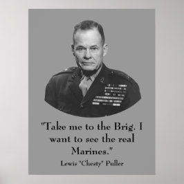 Poster Lewis "Chesty" Puller - Herói da Guerra