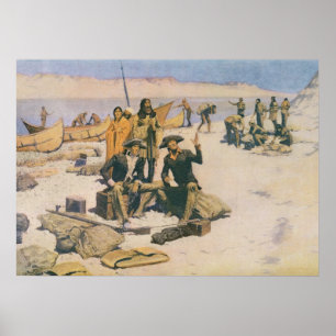 Pôster Lewis e Clark no Rio Columbia