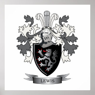 Poster Lewis Family Crest Coat of Arms