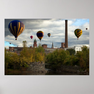 Poster Lewiston Maine Hot Air Balloons
