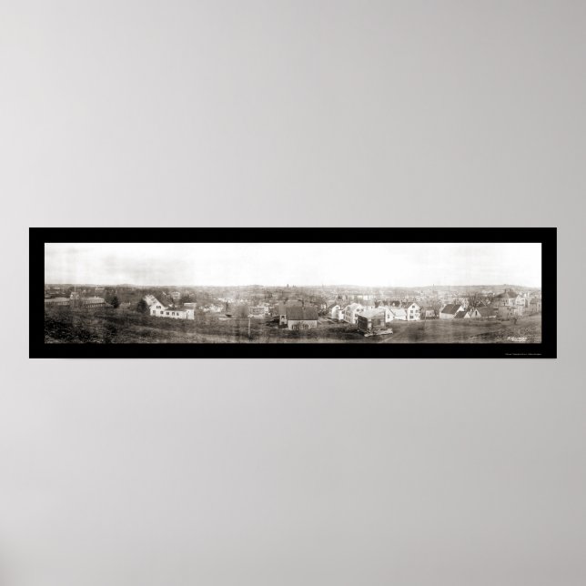 Poster Lewiston, ME Foto 1910 (Frente)