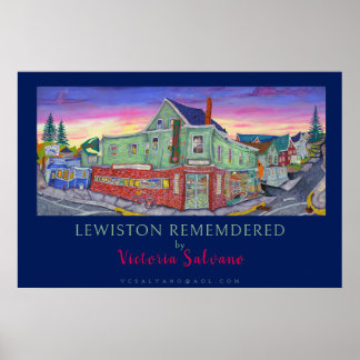 Poster LEWISTON REMEMBERED por Victoria Salvano