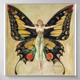 Pôster Leyendecker - Mulher Borboleta