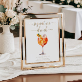 Poster Leyton Dourado Sinal Mínimo de Assinatura Moderno