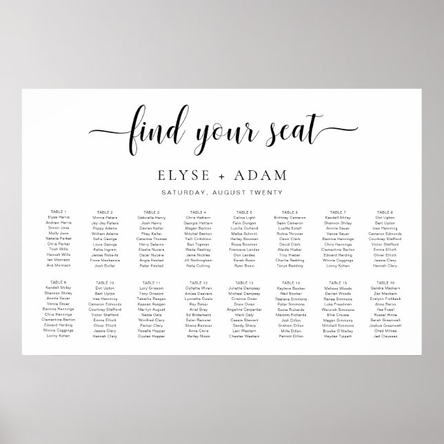 Poster Leyton Modern Mínimo 16 Mesa (Frente)