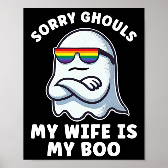 Poster Lgbbb Orgulho Lésbico Halloween Mulheres Fantasmas (Frente)