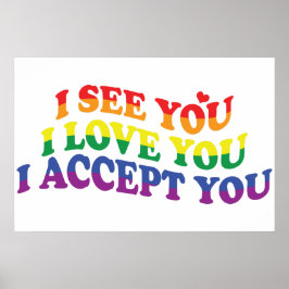 Poster LGBT Amo-Te, Eu Aceito-Te