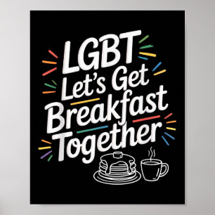 Poster Lgbt Divertido Vamos Tomar Café Juntos _10 