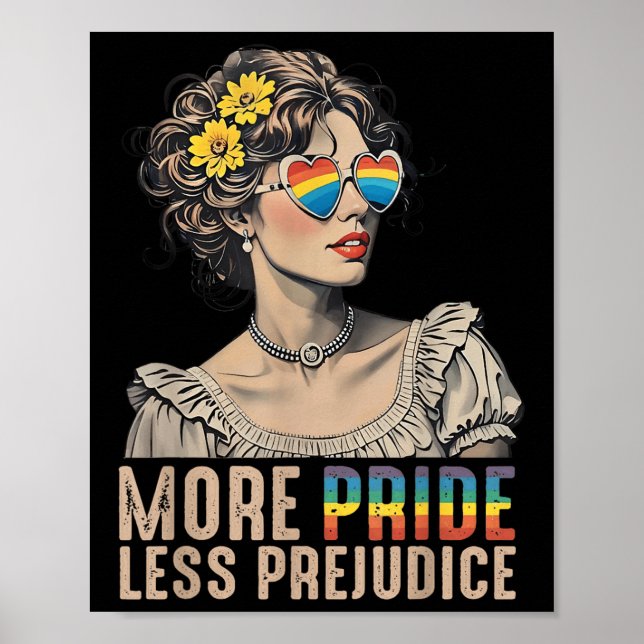 Poster Lgbt Equal Rights More Pride Less Prejudice Rainbo (Frente)