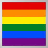 LGBT Gay Pride Rainbow Flag Square