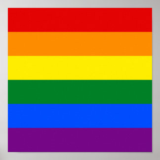 Poster LGBT Gay Pride Rainbow Flag Square