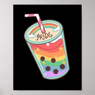 Poster LGBT+orgulho. Aperto de amor no arco-íris.