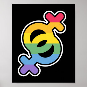 Poster LGBT+Orgulho. Arco-íris.