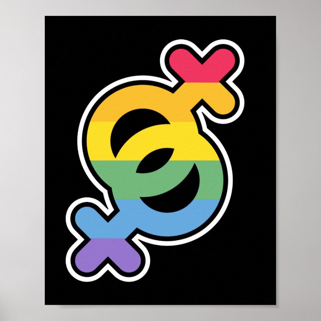 Poster LGBT+Orgulho. Arco-íris. (Frente)