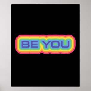 Poster LGBT+orgulho. estranho. Seja você.
