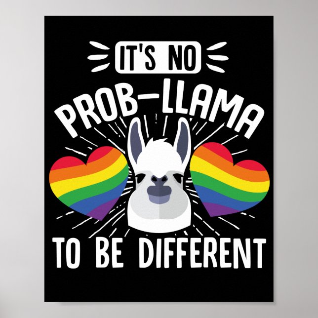 Poster LGBT Orgulho gay Mês Não Há Problema Para Ser (Frente)