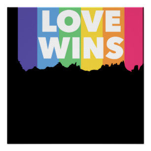 Pôster LGBT+orgulho. o amor ganha. Queer.