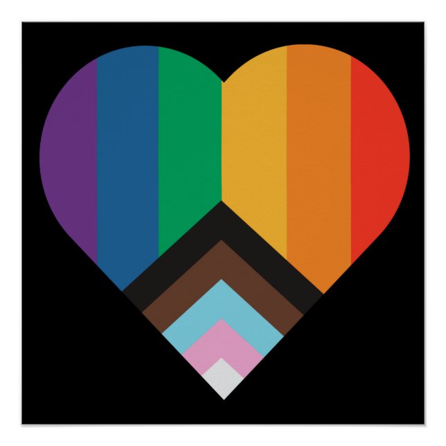 Pôster LGBT+orgulho. Poster de bandeira arco-íris (Frente)