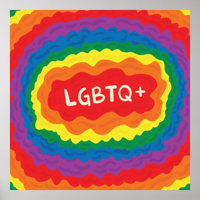 Poster LGBT+orgulho. rainha, cor do arco-íris. (Frente)