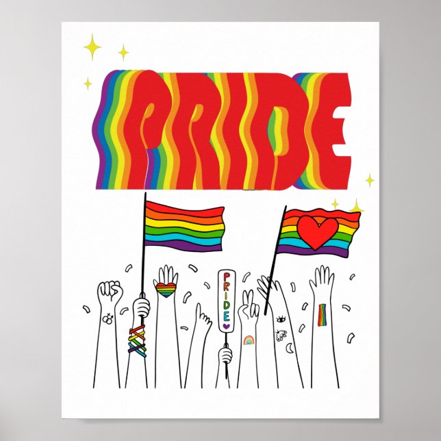 Poster LGBT+Pride. Queer- gay love pride. (Frente)