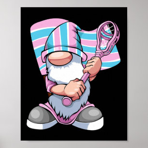 Poster Lgbt-q Gnome Trans do jogador de lacrosse transgên