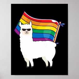 Poster Lgbt Sinalizador T Camisa Llama Gay Lésbica Resist