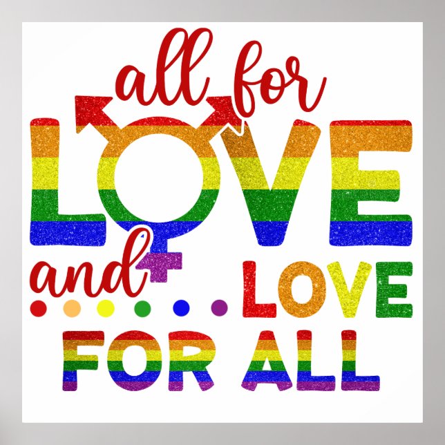 Poster LGBT Tudo Por Amor, Amor Por Todos (Frente)