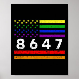 Poster Lgbtq 8647 86 47 Impeachment 47 Resistir 8647 Dive