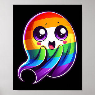 Poster Lgbtq Ghost Rainbow Orgulho gay Funny