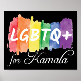 Poster LGBTQ para a Eleição do Orgulho gay Kamala Rainbow