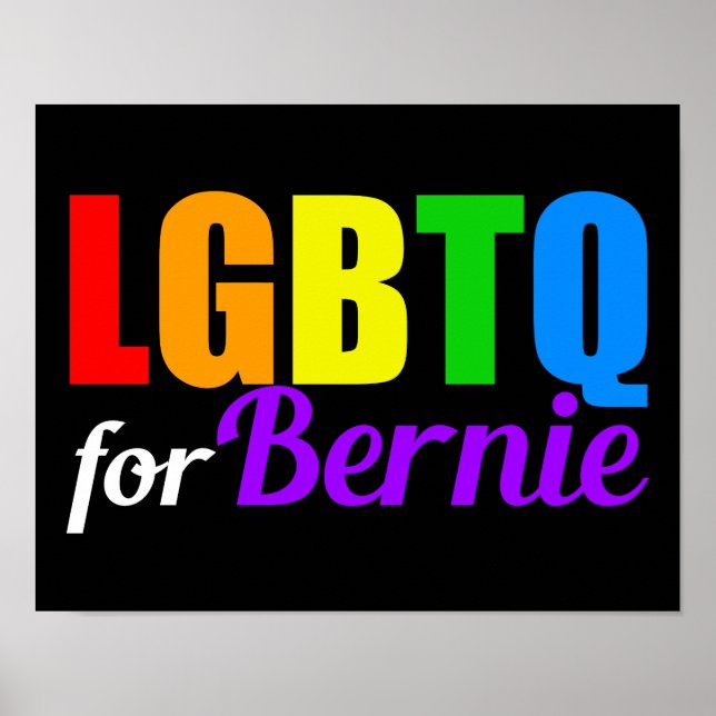 Poster LGBTQ para Bernie Sanders 2020 (Frente)