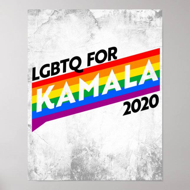 Poster LGBTQ para KAMALA 2020 (Frente)