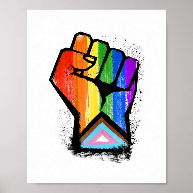 POSTER LGBTQ PROGRESSO ORGULHA FIST (Frente)