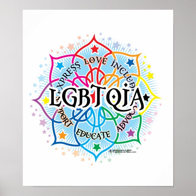 Pôster LGBTQIA Lotus (Frente)