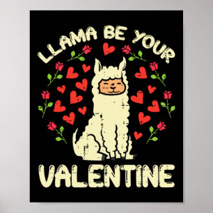 Poster Lhama Seja Seu Namorado Alpaca Fofo Homens Mulhere