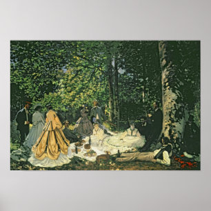 Pôster l'Herbe do sur de Claude Monet Le Dejeuner,