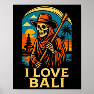 Poster Li Indonésia Eu Amo Li Vintage Mulheres Surfs Up