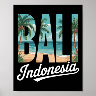 Poster Li Indonésia Praia Tropical Palmeiras E Oceano A
