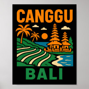 Poster Li Surf Canggu Li Vintage Homens Vida Praia 