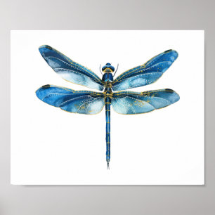 Poster Libélula azul