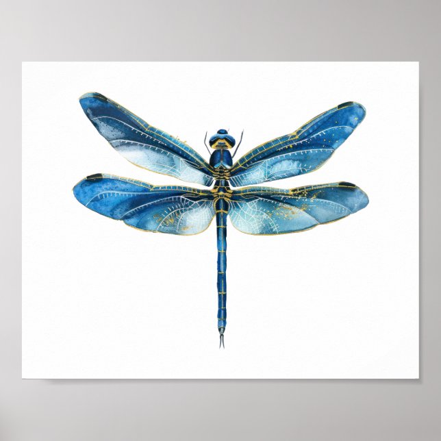 Poster Libélula azul (Frente)