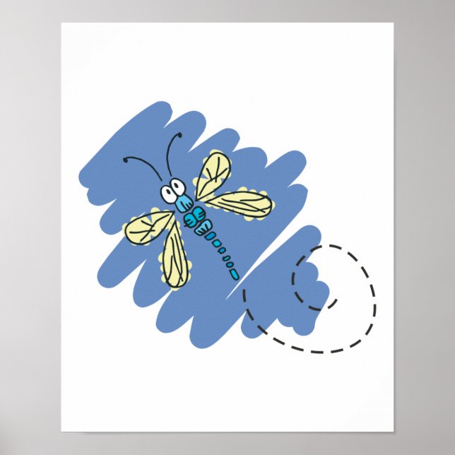 Poster libélula fofa (Frente)